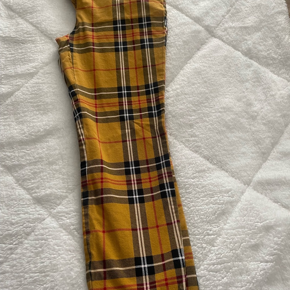 New York & Company Mustard Plaid Pants